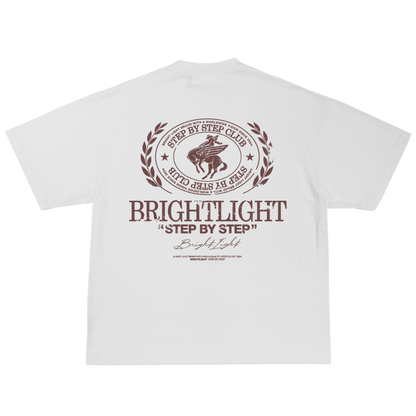 WHITE “STEP BY STEP” TEE