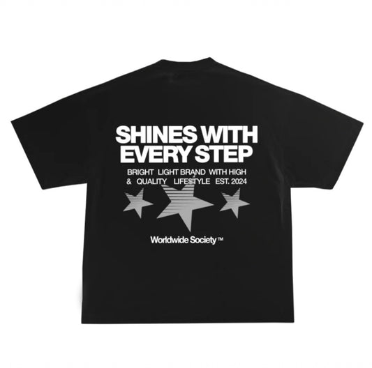 BLACK BRIGHT LIGHT TEE