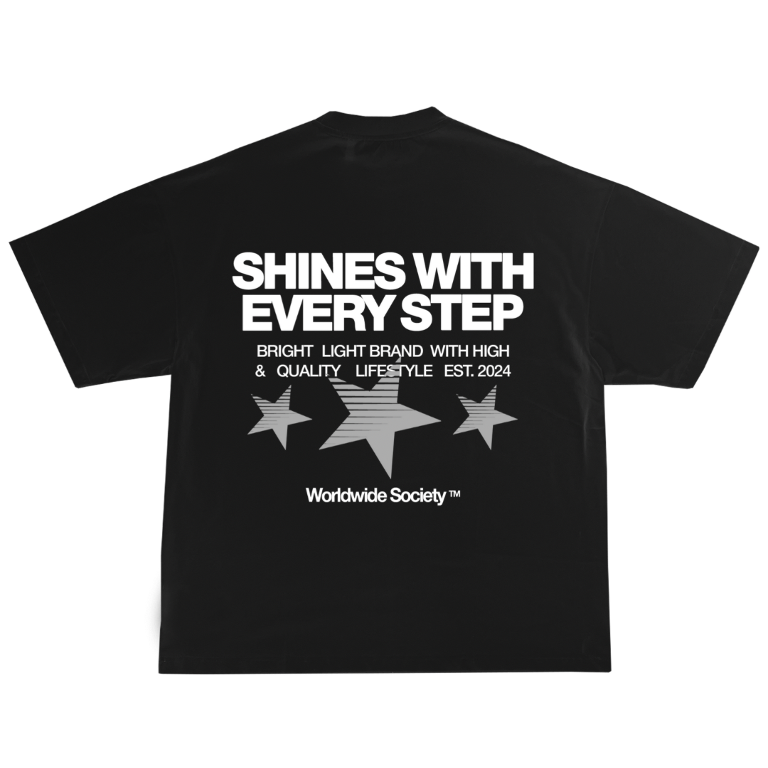 BLACK BRIGHT LIGHT TEE